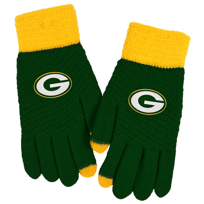 Green Bay Packers Waffle Knit Gloves
