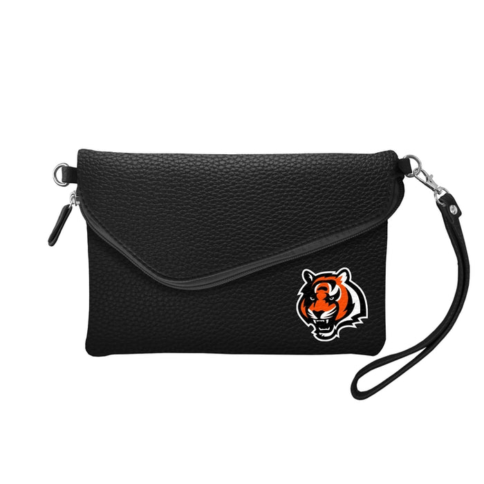 Cincinnati Bengals Fold-Over Crossbody Pebble Purse