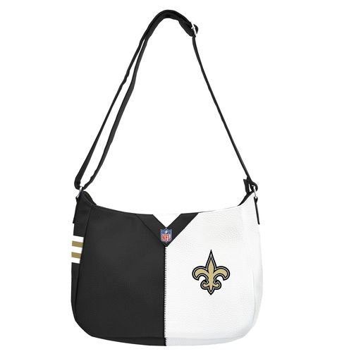 New Orleans Saints Pebble Split Hobo Handbag