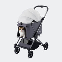 Maxi Deep Carriage Pet Stroller with Puncture-Free EVA-Rubber Wheels
