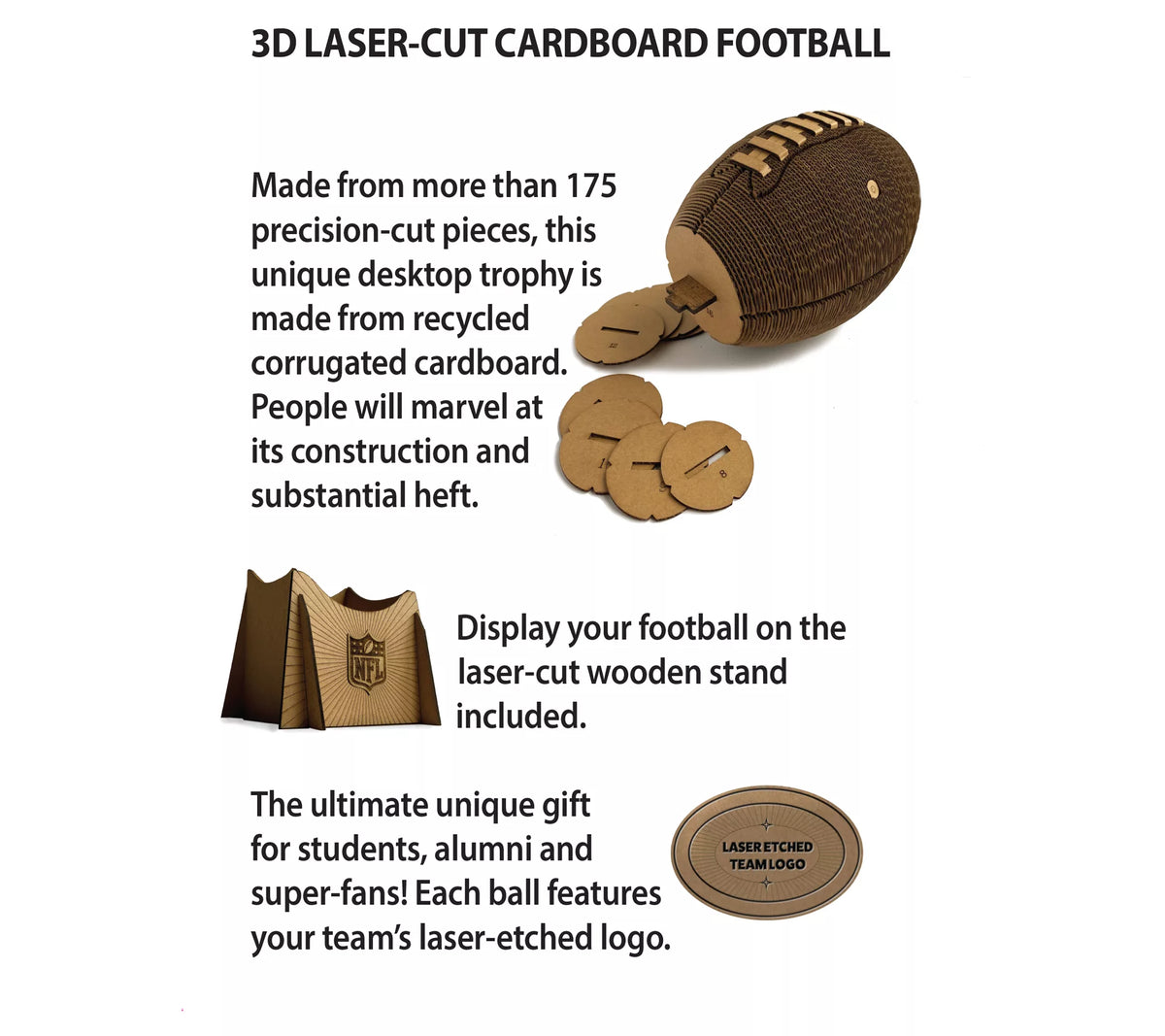 San Francisco 49ers Cardboard 3D Football