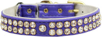 Cat Breakaway Collar, "Two Row Clear Crystal Swank"