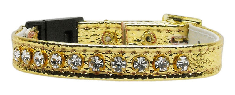 Cat Breakaway Buckle Collar, "One Row Rhinestone"