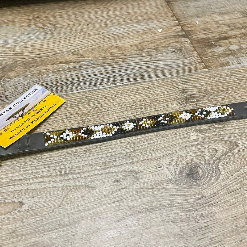 Earth Argyle Beaded Dog Collar