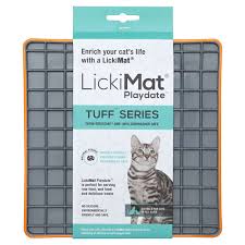 LickiMat Tuff Playdate for Cats - Orange