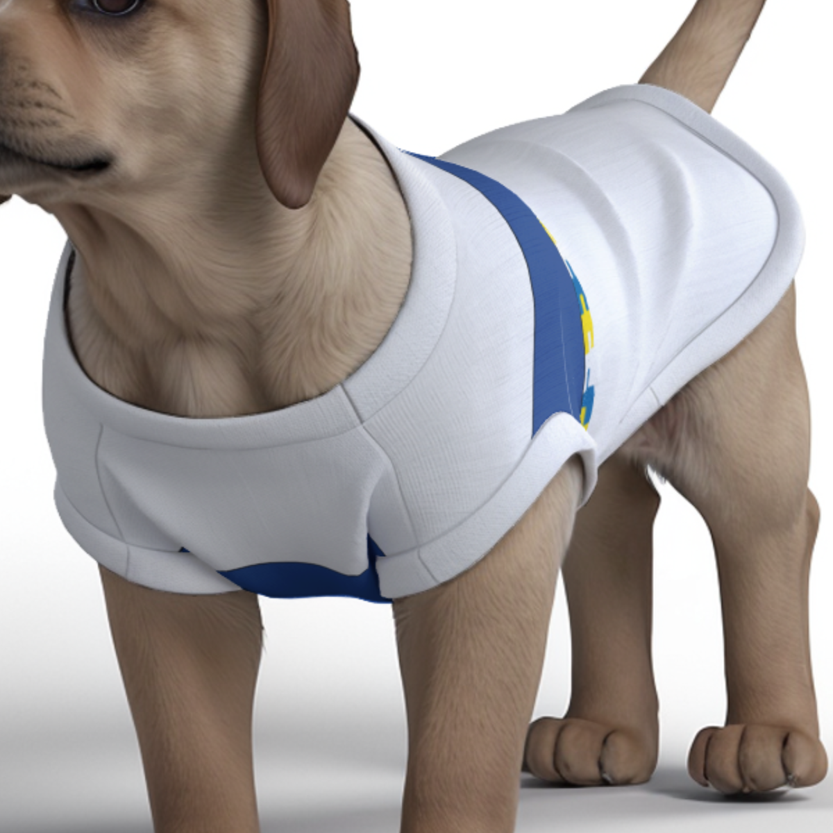 Leeds United FC 25/26 Home Inspired Graphic Pet Tee Shirt (Size M-2x)