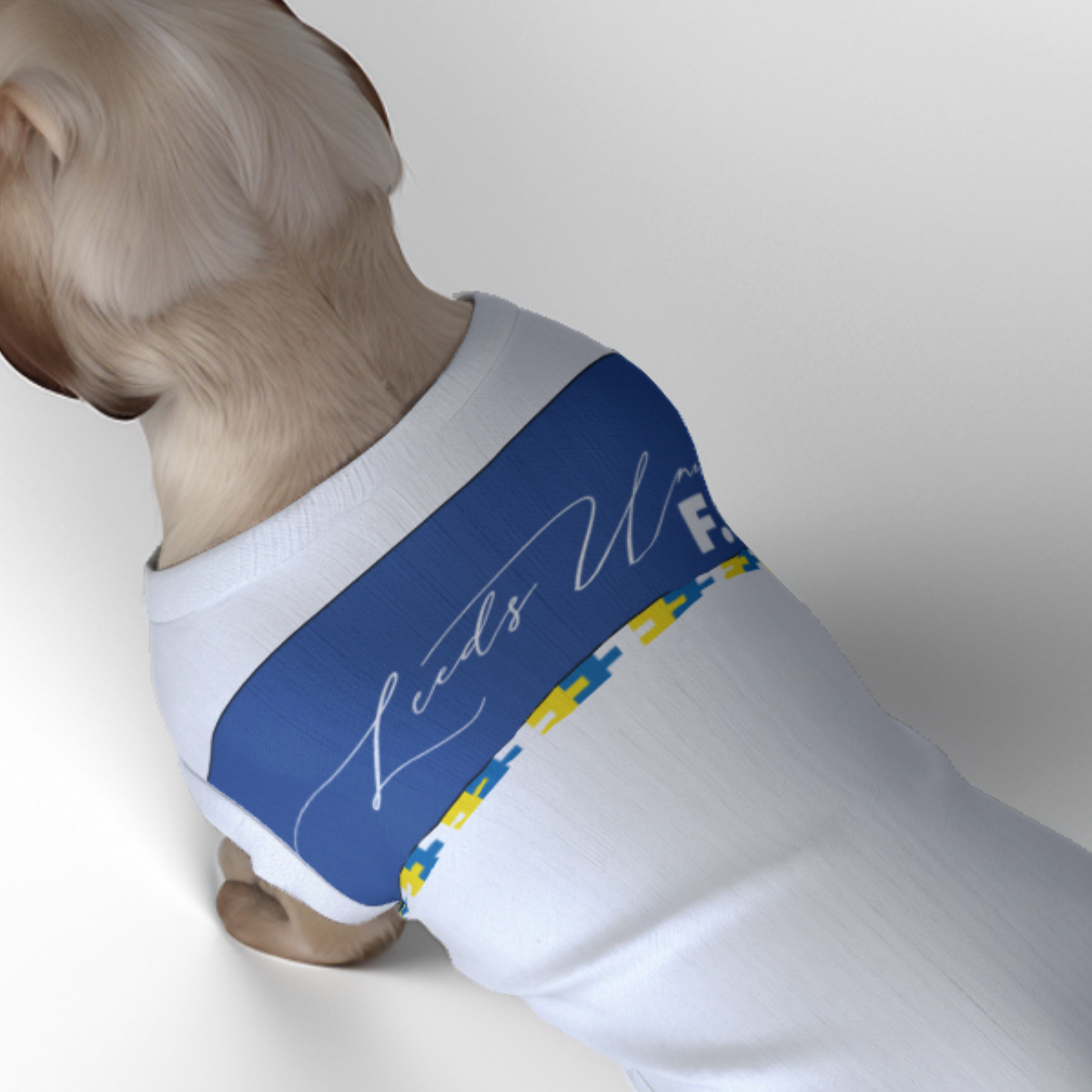 Leeds United FC 25/26 Home Inspired Graphic Pet Tee Shirt (Size M-2x)