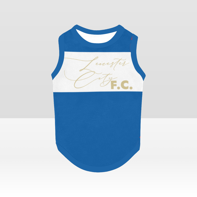 Leicester City FC 25/26 Home Inspired Pet Graphic Tee Shirt (Sizes XS-Small)