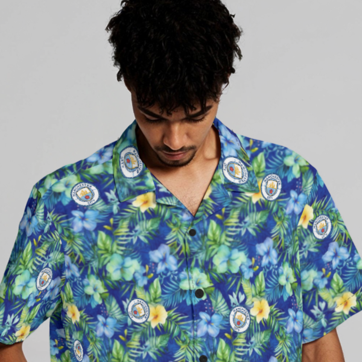 Manchester City FC 25/26 Team-Inspired Unisex Hawaiian Shirt