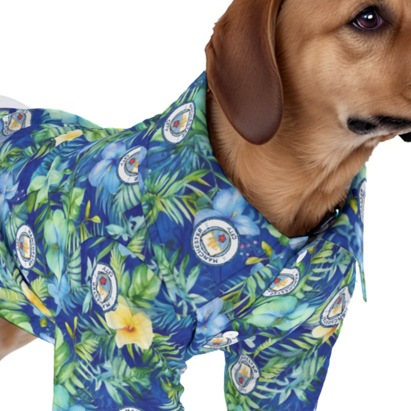 Manchester City FC 25/26 Team-Inspired Pet Hawaiian Shirt