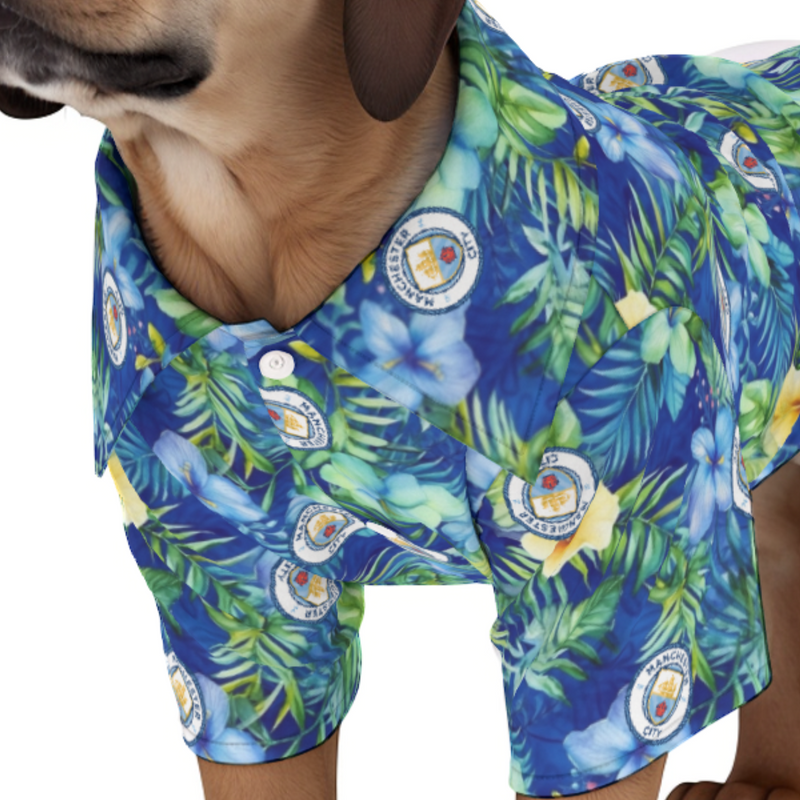 Manchester City FC 25/26 Team-Inspired Pet Hawaiian Shirt