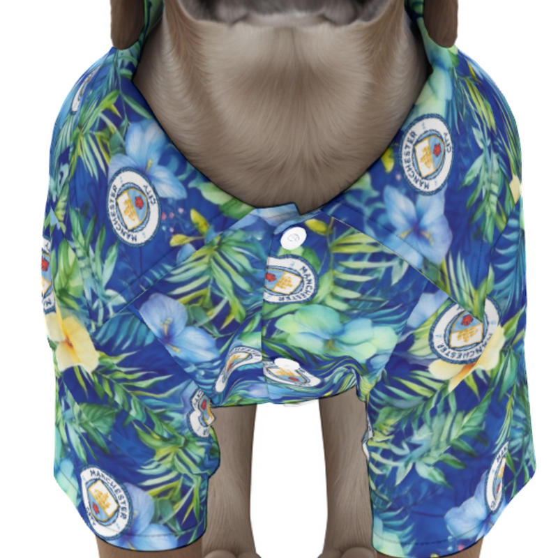 Manchester City FC 25/26 Team-Inspired Pet Hawaiian Shirt