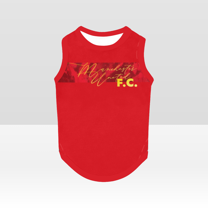 Manchester United FC 25/26 Home Inspired Pet Graphic Tee Shirt (Sizes XS-Small)