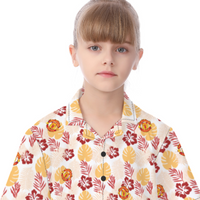 Manchester United FC 25/26 Team-Inspired Kids Cotton-Blend Hawaiian Shirt
