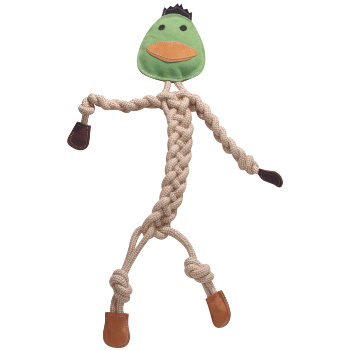 Dilly Duck Natural Rope Knottie® Dog Toy, Large (9mm diameter)