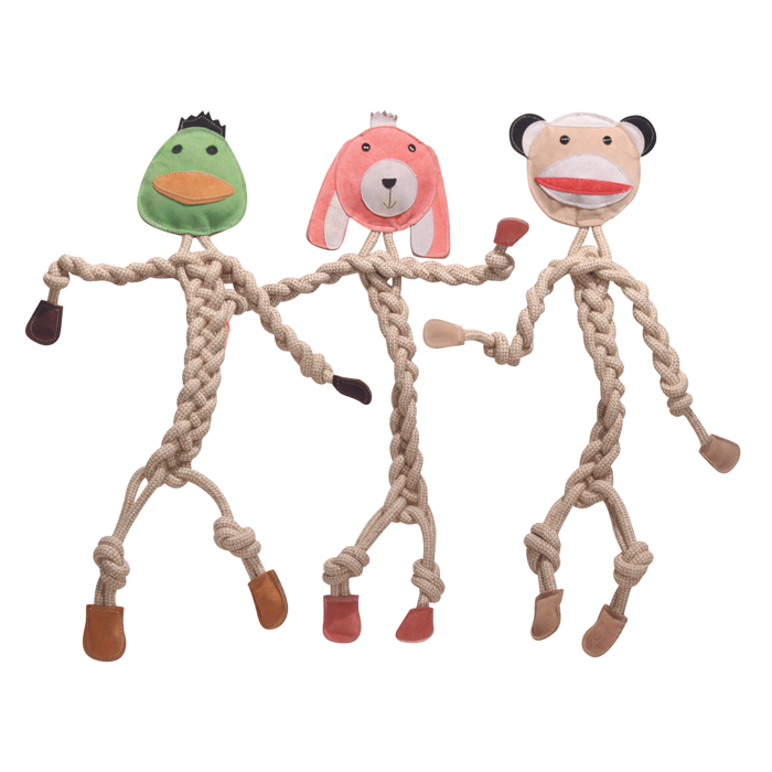 Natural Rope Knottie® Dog Toys, 3 Pack, XL (16mm rope diameter)