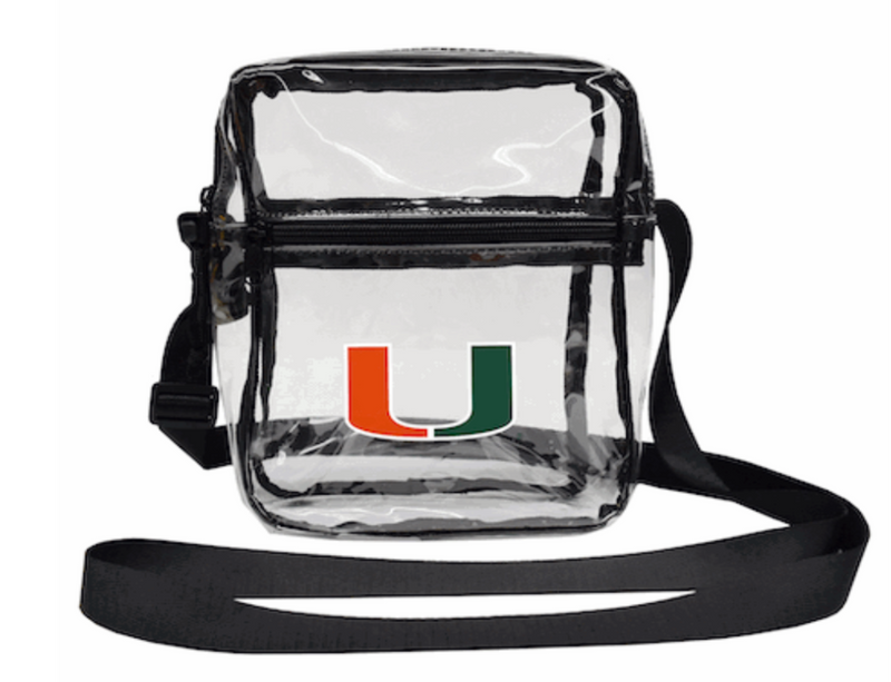 MIA Hurricanes Clear Sideline Purse