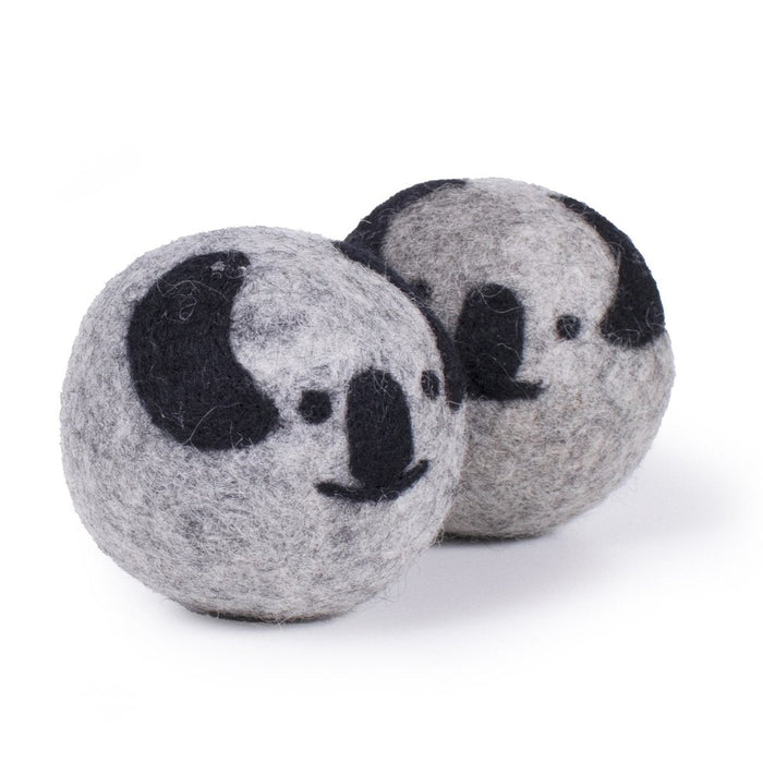 Natural Wool Ball with Koala Face Dog Toy