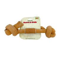 Huggle-Hide® Natural Leather Bone Dog Toy, 3 Pack