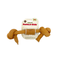 Huggle-Hide® Natural Leather Bone Dog Toy, 3 Pack