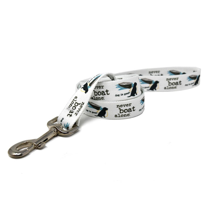 Never Boat Alone Dog Collar and Leash