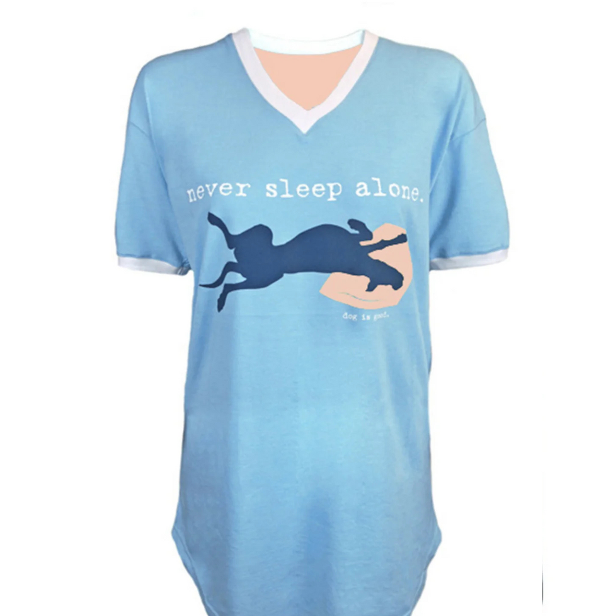 Sleep Shirt: Never Sleep Alone (Light Blue)