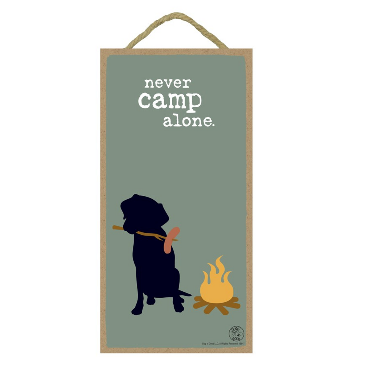 Never Camp Alone Wood Plaque