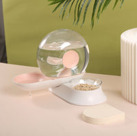 Pet Life ® 'Auto-Myst' Snail Shaped 2-in-1 Automated Gravity Pet Filtered Water Dispenser and Food Bowl