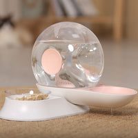 Pet Life ® 'Auto-Myst' Snail Shaped 2-in-1 Automated Gravity Pet Filtered Water Dispenser and Food Bowl