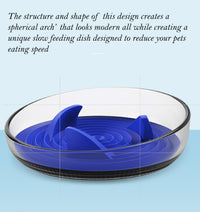 Pet Life ® 'Cirlicue' Shark Fin Shaped Modern Slow Feeding Pet Bowl