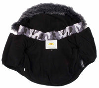Pet Life ® Classic Metallic Fashion 3M Insulated Dog Coat Parka  w/ Removable Hood