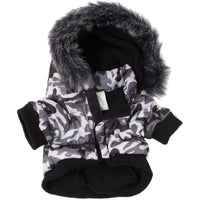 Pet Life ® Classic Metallic Fashion 3M Insulated Dog Coat Parka  w/ Removable Hood