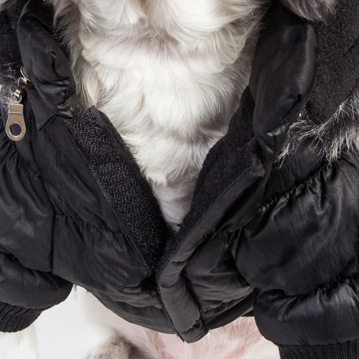 Pet Life ® Classic Metallic Fashion 3M Insulated Dog Coat Parka  w/ Removable Hood