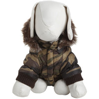 Pet Life ® Classic Metallic Fashion 3M Insulated Dog Coat Parka  w/ Removable Hood