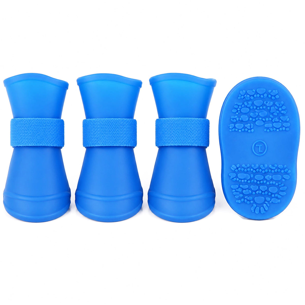 Pet Life ® Elastic Protective Multi-Usage All-Terrain Rubberized Dog Shoes - Set of 4
