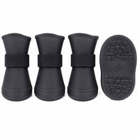 Pet Life ® Elastic Protective Multi-Usage All-Terrain Rubberized Dog Shoes - Set of 4