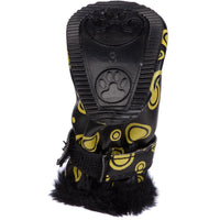 Pet Life ® Fur-Comfort 3M Insulated Fashion Fur and PVC Waterproof Winter Dog Boots - Set of 4