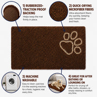 Pet Life ® 'Fuzzy' Quick-Drying Anti-Skid and Machine Washable Dog Mat