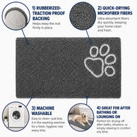 Pet Life ® 'Fuzzy' Quick-Drying Anti-Skid and Machine Washable Dog Mat