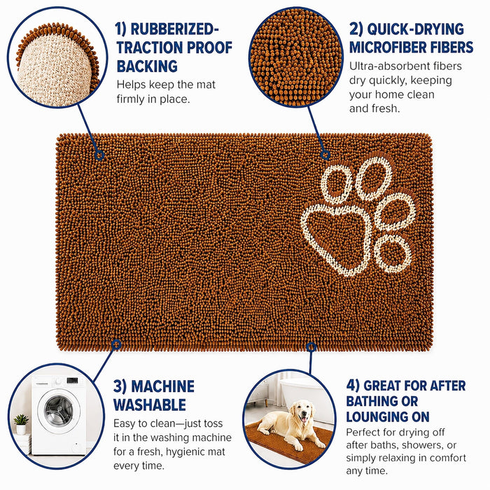 Pet Life ® 'Fuzzy' Quick-Drying Anti-Skid and Machine Washable Dog Mat