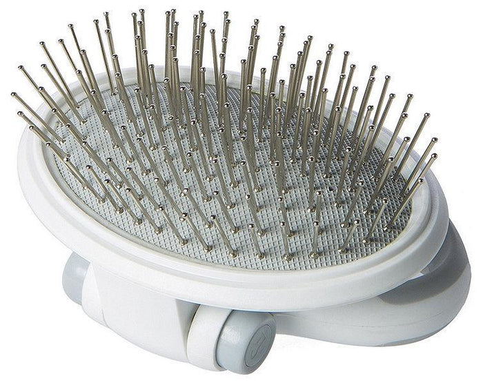 Pet Life ® 'Gyrater' Travel Swivel Pet Grooming Pin Brush