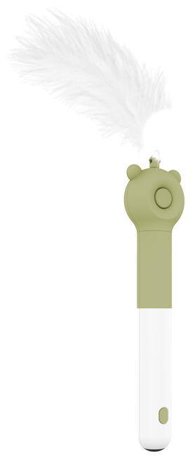 Pet Life ® 'KITIQUE" 3-in-1 Retractable and Extendable Feathered and Laser Wand Kitty Cat Teaser