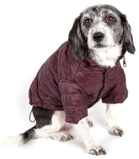 Pet Life ® Lightweight Adjustable and Collapsible 'Sporty Avalanche' Dog Coat w/ Pop-out Zippered Hood