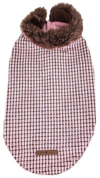 Pet Life ®  Luxe 'Beautifur' Box-Stitched Elegant Designer Mink Fur Dog Coat