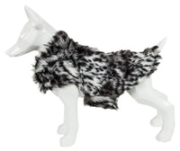 Pet Life ®  Luxe 'Paw Dropping' Designer Gray-Scale Tiger Pattern Mink Fur Dog Coat