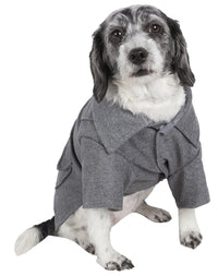 Pet Life ® 'Military Static' Rivited Fashion Collared Wool Dog Jacket Coat