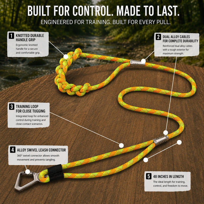Pet Life ® 'Neo-Craft' Handmade One-Piece Knot-Gripped Training Dog Leash