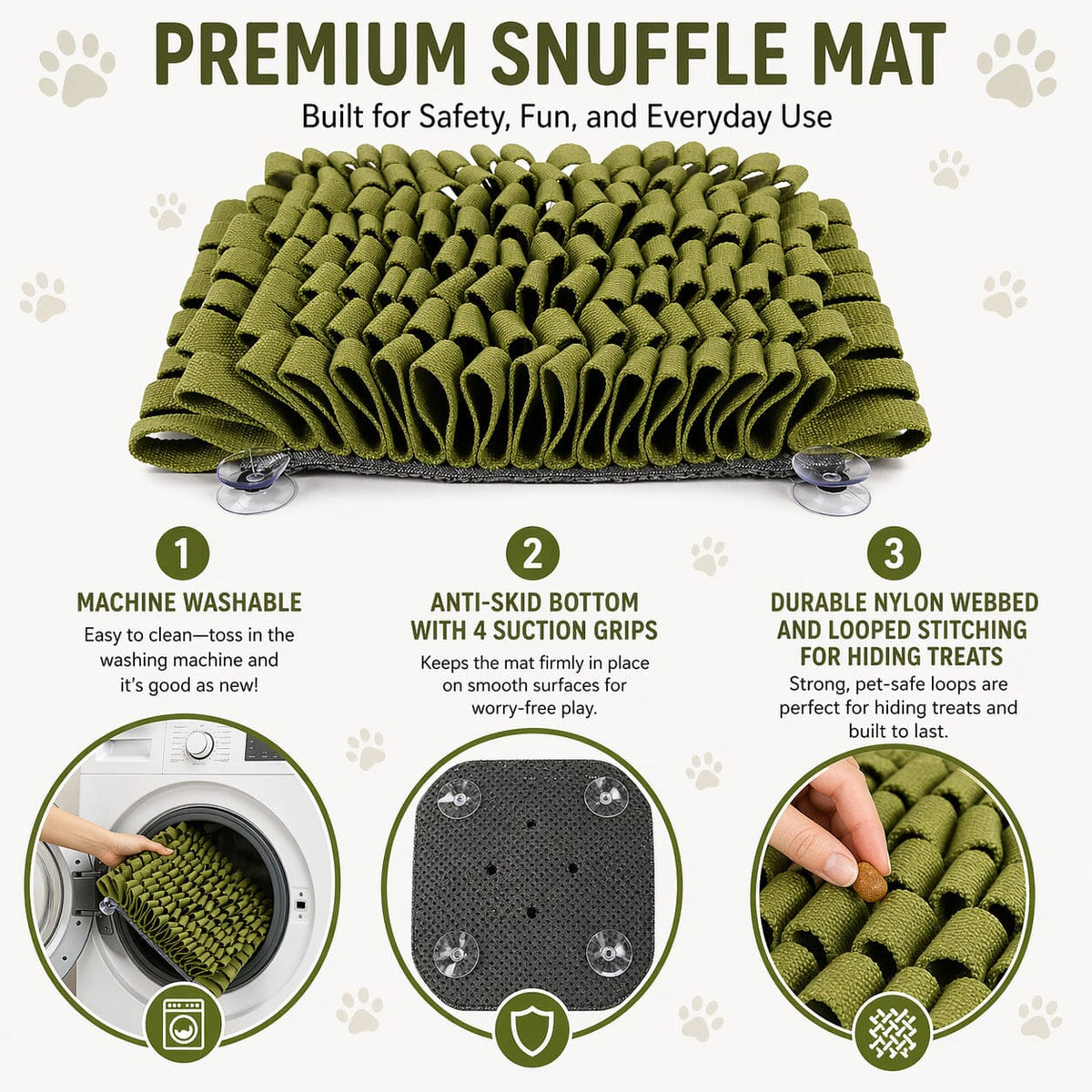 Pet Life ® 'Sniffer Grip' Interactive Anti-Skid Suction Pet Snuffle Mat