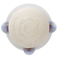 Pet Life ® 'Stick N' Claw' Sisal Rope and Toy Suction Cup Circular Cat Scratcher