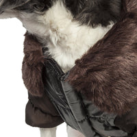 Pet Life ® Track-Collared' Metallic Ultra Fur 3M Insulated Pet Dog Jacket
